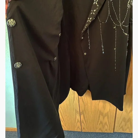 ASOS Curve Black Blazer/Mini Dress with beading &n sequines - Picture 6 of 7